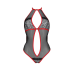Сітчасте боді з мереживом на грудях Passion Satara Body, розмір XXL/XXXL