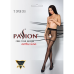 Колготки з відкритим доступом, імітація панчіх Passion TIOPEN 019 black 3/4 (20 den)