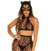 Маска кішки з екошкіри Leg Avenue Vegan Leather Studded Cat Mask, чорна