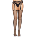 Чулки-сітка з поясом для панчіх Leg Avenue Net Stockings, One size, чорні