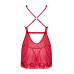 Комплект бебі-долл Obsessive Lacelove babydoll & thong, червоний