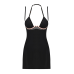 Сорочка Obsessive Selinne chemise & thong XL/2XL, чорна