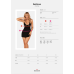 Сорочка Obsessive Selinne chemise & thong XL/2XL, чорна