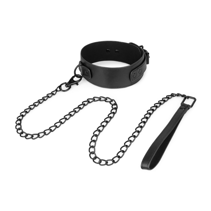 Нашийник з повідцем Bedroom Fantasies Faux Leather Collar & Chain