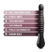 Пульсатор Blush Temptasia Lazarus Thrusting Dildo Black з ребристим стволом, 3 швидкості