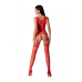 Бодистокінг з плетінням на грудях Passion BS099 One Size, red