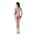 Бодистокинг з плетінням на грудях Passion BS099, One Size, white