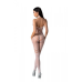 Бодистокинг з плетінням на животику Passion BS100, One Size, білий