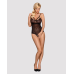 Мереживне боді з доступом Obsessive 818-TED-1 teddy, чорне