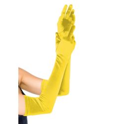 Довгі атласні рукавички Leg Avenue Extra Long Satin Gloves, жовті