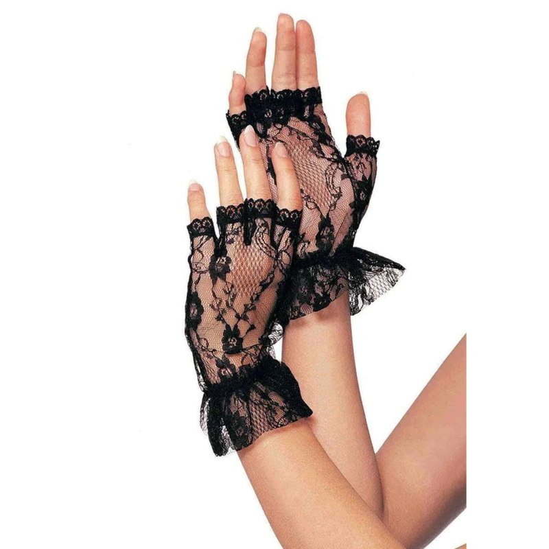 Короткі рукавички-гловелетти Leg Avenue Wrist Length, сітка, One Size