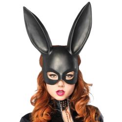 Маска кролика Leg Avenue Masquerade Rabbit Mask, пластикова, чорна, One Size