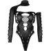 Безшовне боді на одне плече Leg Avenue Seamless thong back bodysuit, One Size, чорне