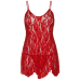 Сорочка беби-долл Leg Avenue Rose Lace Flair Chemise, Queen Size