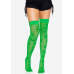 Панчохи сітка з малюнком Leg Avenue 420 Net thigh highs, зелені