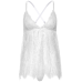 Сорочка беби-долл Leg Avenue Floral lace babydoll & string, White, M