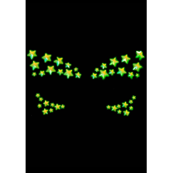 Наклейки-зірочки для тіла Leg Avenue Celeste face jewels sticker, світяться в темряві