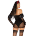 Еротичний костюм чорної нареченої Leg Avenue Heartbreak Bride, L