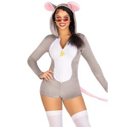 Комбінезон-костюм мишки Leg Avenue Comfy Mouse M, з капюшоном Комбінезон-костюм мишки Leg Avenue Comfy Mouse M, з капюшоном