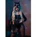Еротичний костюм кішки Leg Avenue Fierce Feline XS, боді з поясом для панчіх і маскою