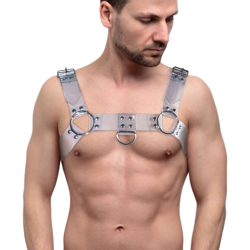 Портупея чоловіча на груди Feral Feelings Bulldog Harness Trasparent