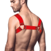Чоловіча портупея на груди Feral Feelings Bulldog Harness Red Transparent