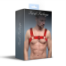 Чоловіча портупея на груди Feral Feelings Bulldog Harness Red Transparent
