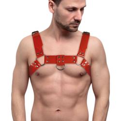 Портупея на груди чоловіча Feral Feelings Bulldog Harness Red