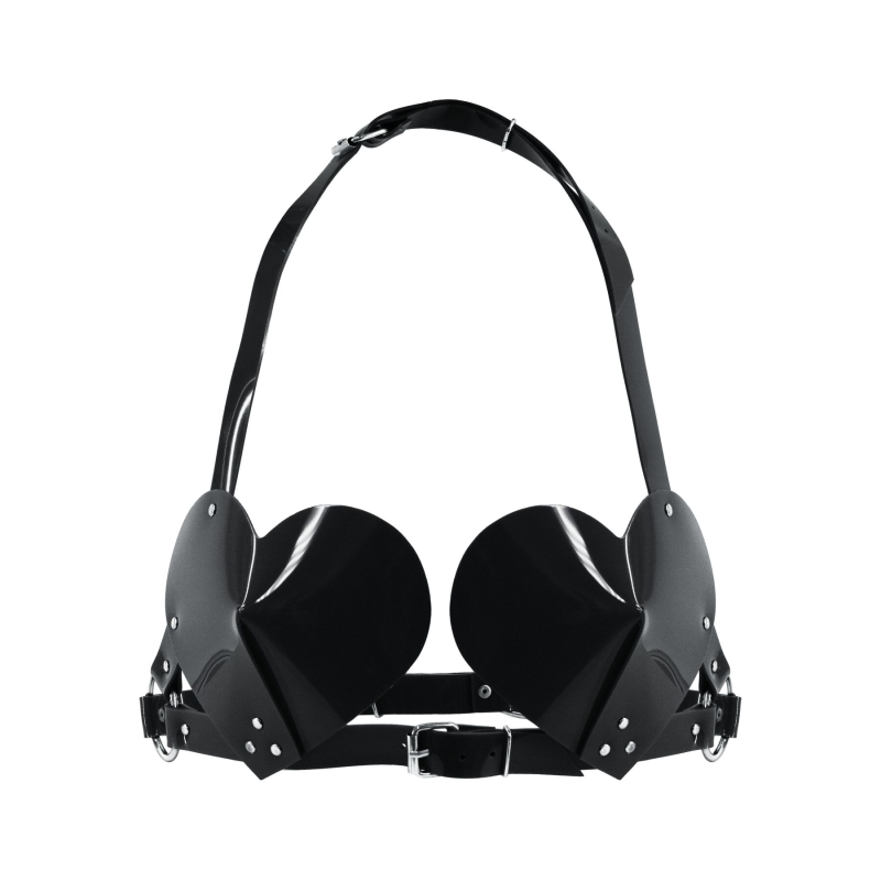 Лиф-серце Feral Feelings Hearts Bra, чорний