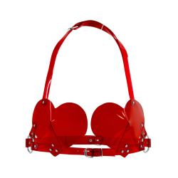 Ліф Сердце Feral Feelings Hearts Bra Red Transparent Ліф Сердце Feral Feelings Hearts Bra Red Transparent
