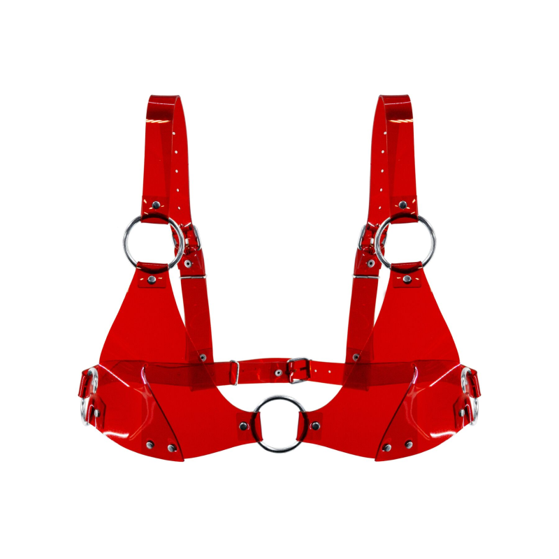 Топ класичний Feral Feelings Bikini Top Red Transparent