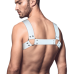 Портупея на груди чоловіча Feral Feelings Bulldog Harness White зі шкіри