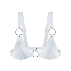Топ з натуральної шкіри Feral Feelings Bikini Top White