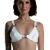 Топ з натуральної шкіри Feral Feelings Bikini Top White
