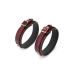 Фіксатори для стегон Liebe Seele Wine Red Thigh Cuffs, розмір L, натуральна шкіра