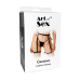 Гартери на ноги Art of Sex Geneva, натуральна шкіра, з кільцями, розмір L-2XL