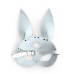 Шкіряна маска Зайки Art of Sex - Bunny mask, біла