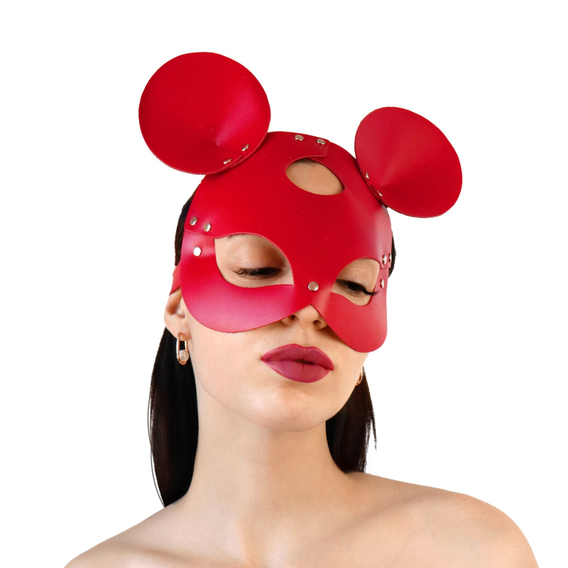 Шкіряна маска мишки Art of Sex Mouse Mask, червона