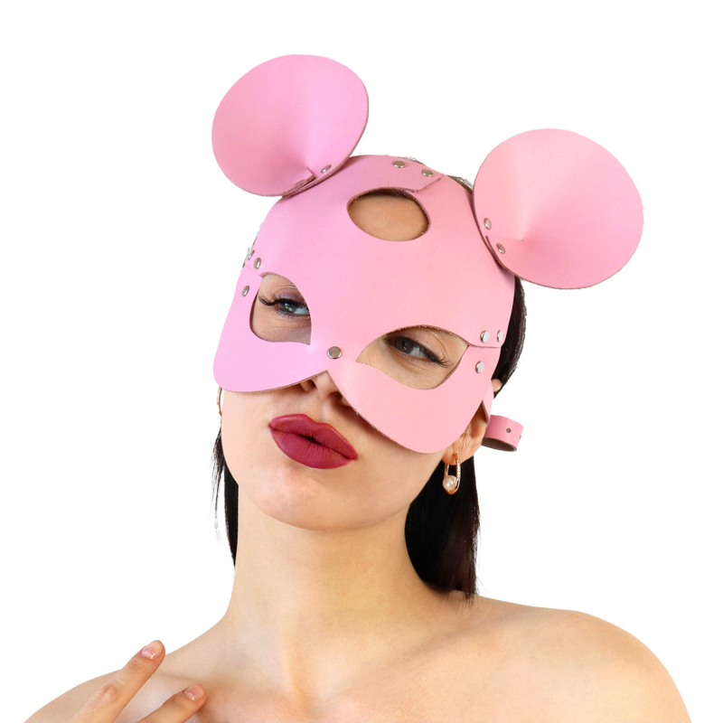 Шкіряна маска мишки Art of Sex - Mouse Mask, рожева