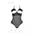 Еротичне боді Passion DOLLY BODY з відкритими чашками, L/XL, чорне