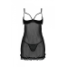 Пеньюар Passion MARINA CHEMISE, L/XL, чорний