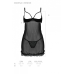 Пеньюар Passion MARINA CHEMISE, L/XL, чорний