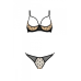 Еротичний комплект Passion Marina Set з відкритим бра, XXL/XXXL, бежевий