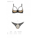 Еротичний комплект Passion Marina Set з відкритим бра, XXL/XXXL, бежевий