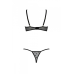Комплект білизни Passion Marina Set з відкритим бюстгальтером, S/M, чорний