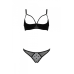 Еротичний комплект Passion Marina Set з відкритим бра, XXL/XXXL, чорний