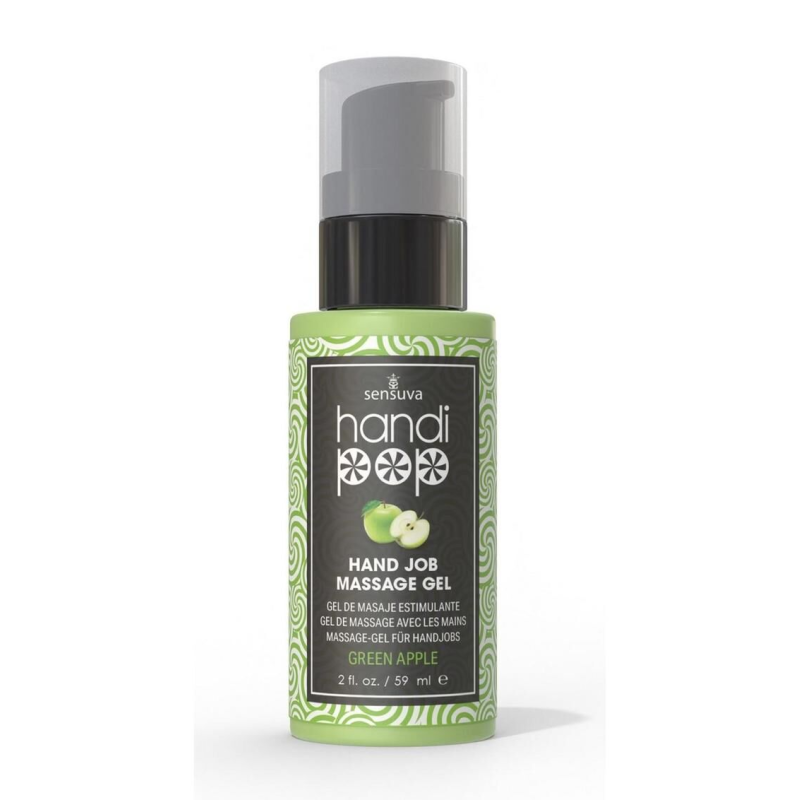 Гель для мануальних і оральних пестощів Sensuva Handipop Green Apple, 59 мл