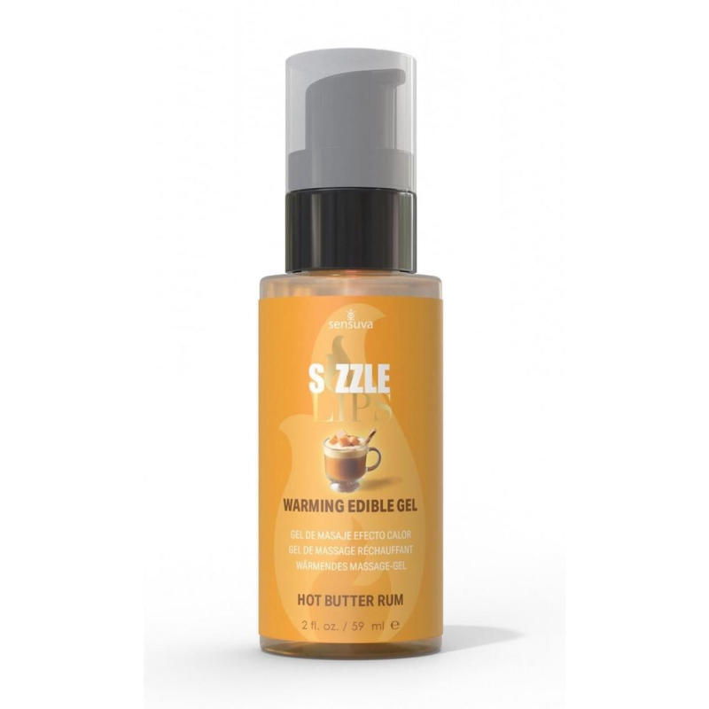 Согрівальний масажний гель Sensuva Sizzle Lips Butter Rum (59 мл)