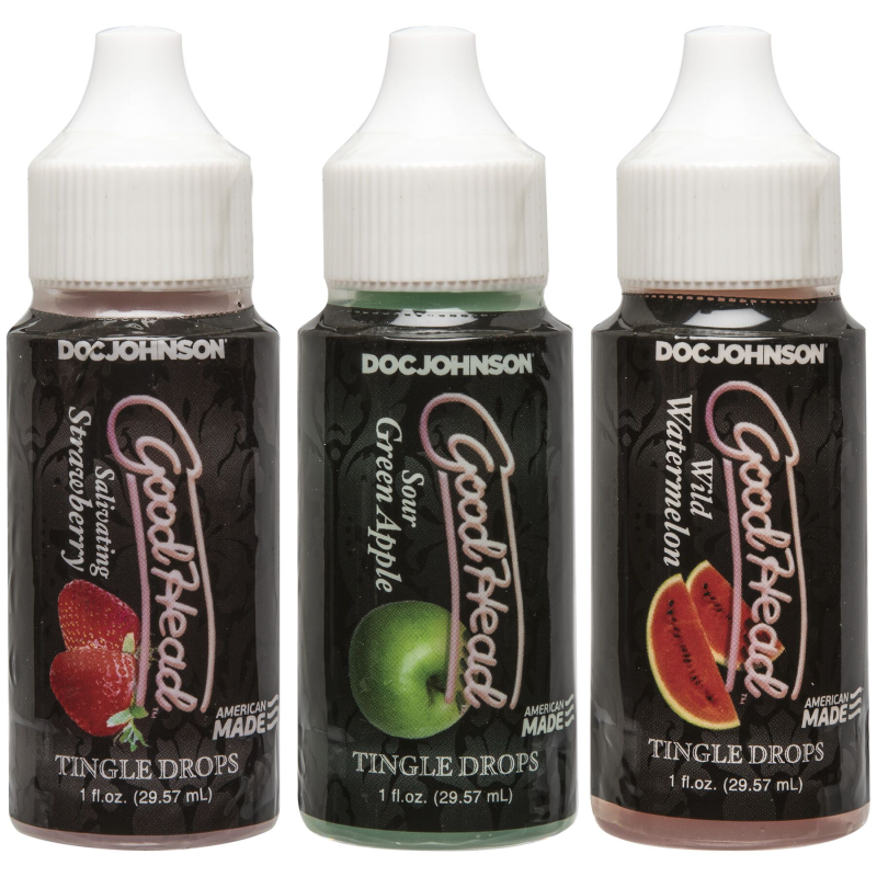 Набір крапель для мінету Doc Johnson GoodHead Tingle Drops, 3х29,5 мл