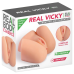 Мастурбатор-полуторс з вібрацією Real Body Real Vicky, вагіна та анус